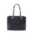 Chanel Tote Quilted Grand Shopping GST Black Caviar Leather Chain