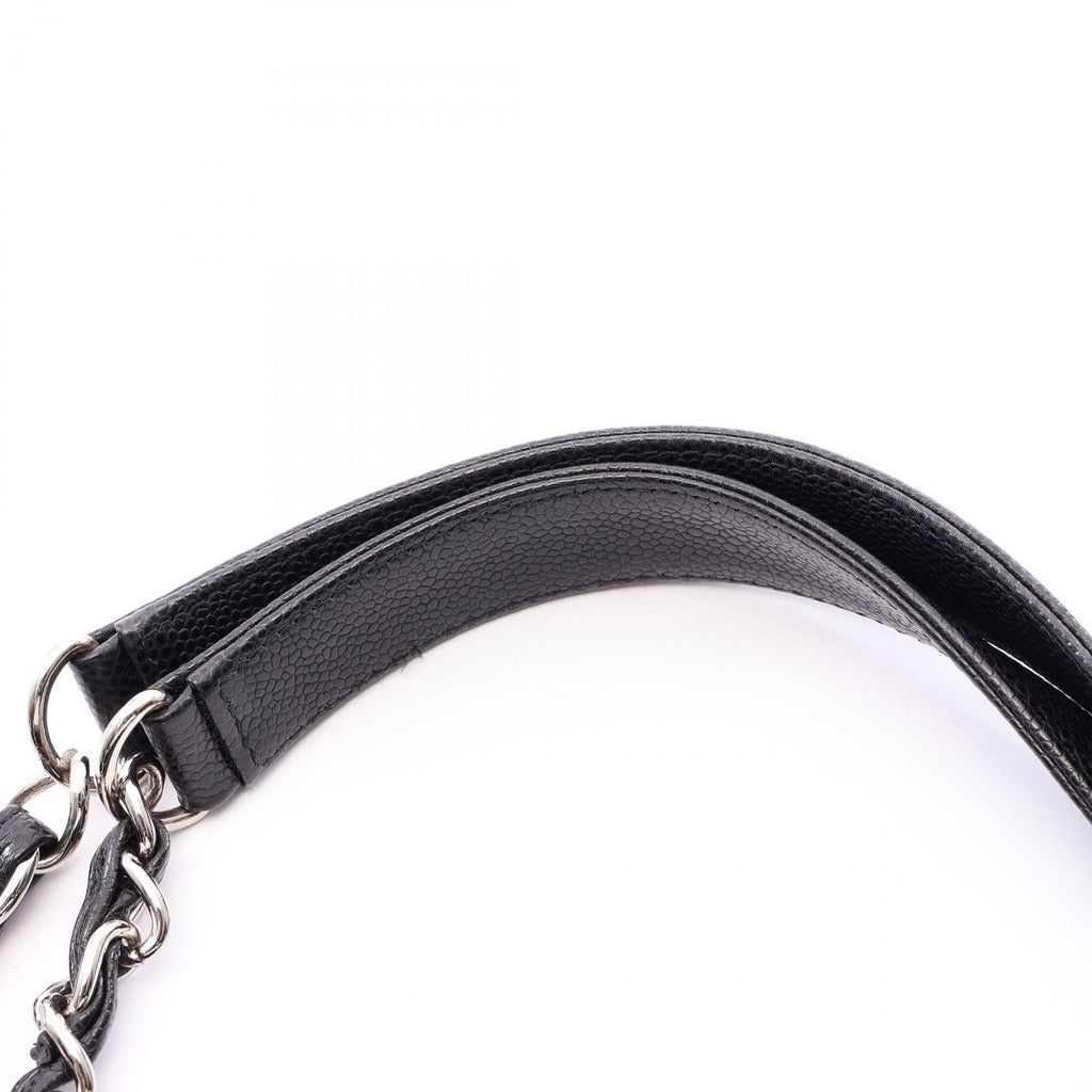 Chanel Tote Quilted Grand Shopping GST Black Caviar Leather Chain — view 9