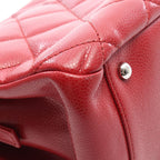 Chanel Tote Quilted CC Logo Red Caviar Leather CC Chain — view 8