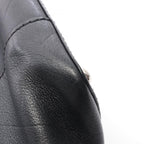 Chanel Tote CC Logo Black Leather Quilted Stitch Handbag — view 7