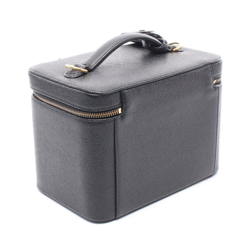 Chanel Handbag CC Logo Vanity 2-Way Black Caviar Leather CC Shoulder — view 2