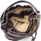 Bottega Veneta Handbag Intrecciato Drawstring Bag Dark Brown Leather — view 3
