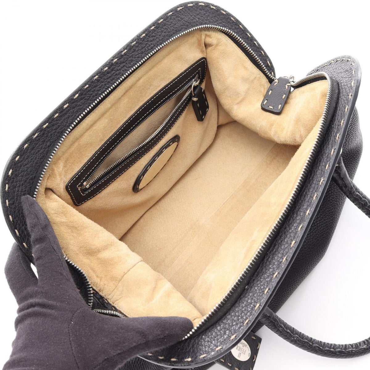 Fendi Handbag Selleria Doctor's Bag Black Leather — view 3