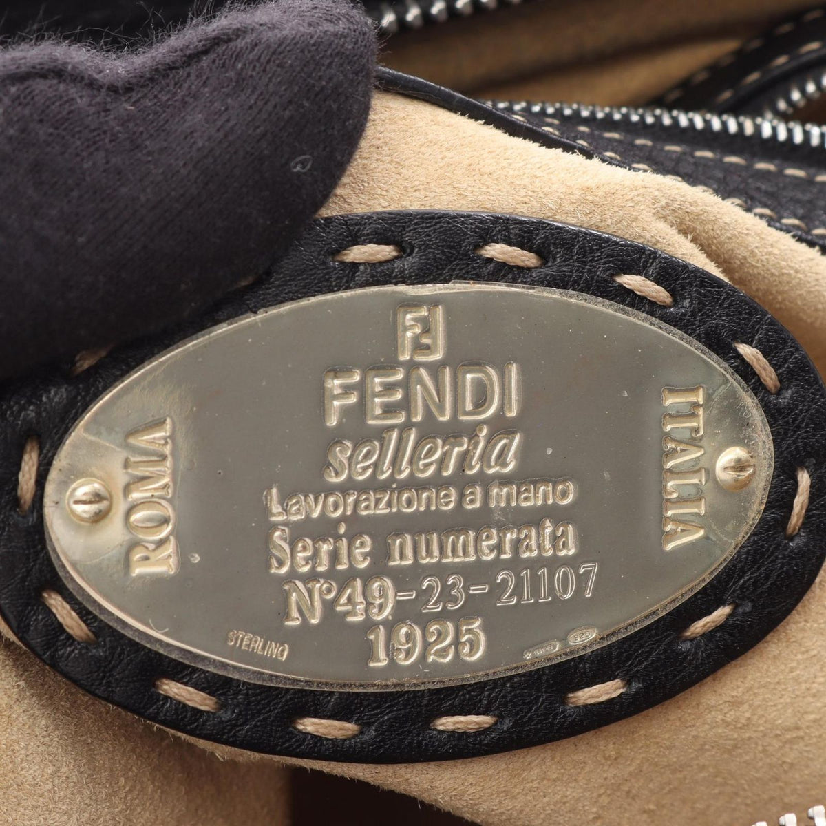 Fendi Handbag Selleria Doctor's Bag Black Leather — view 4