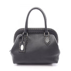 Fendi Handbag Selleria Doctor's Bag Black Leather