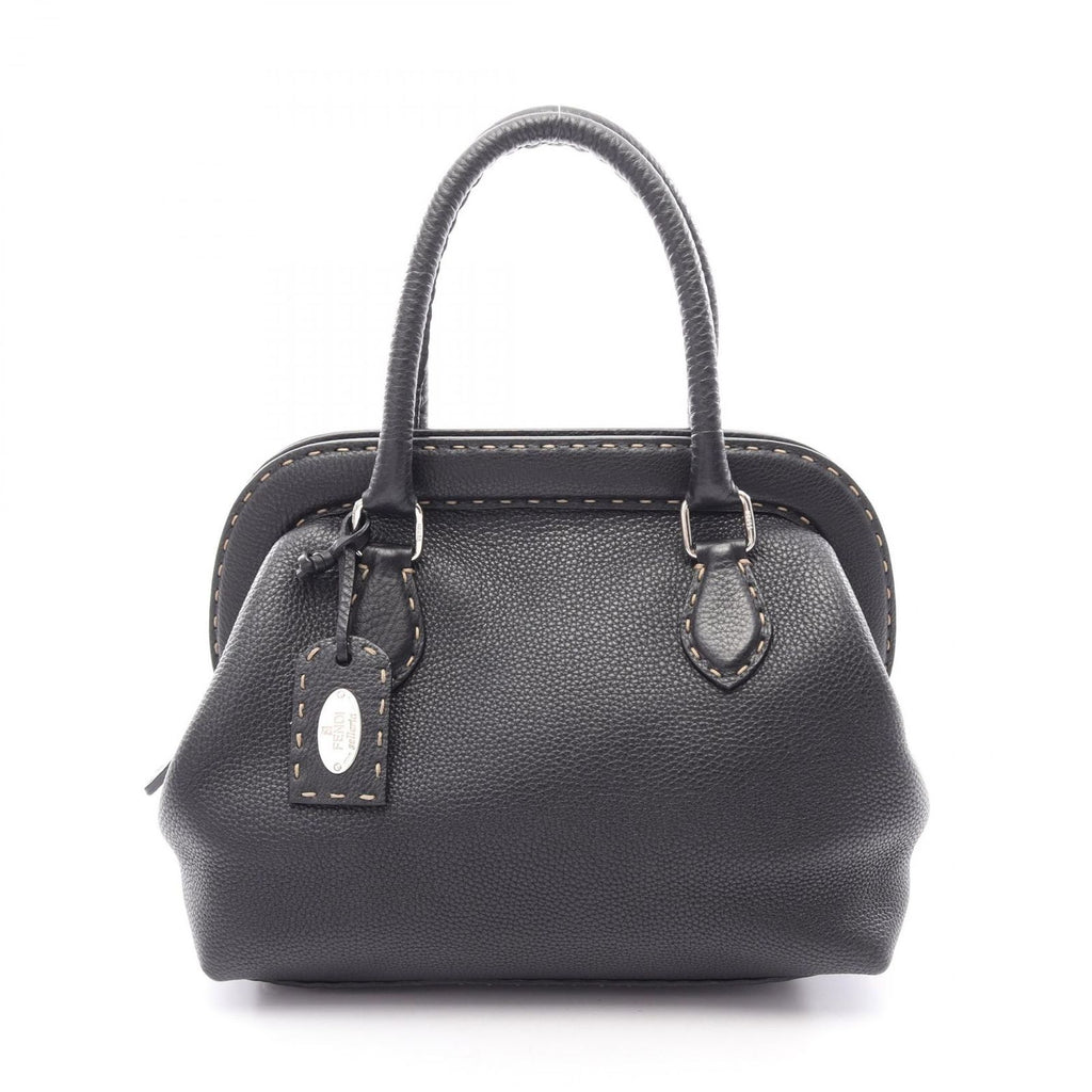 Fendi Handbag Selleria Doctor's Bag Black Leather