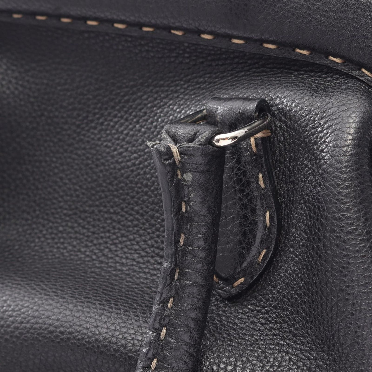 Fendi Handbag Selleria Doctor's Bag Black Leather — view 8