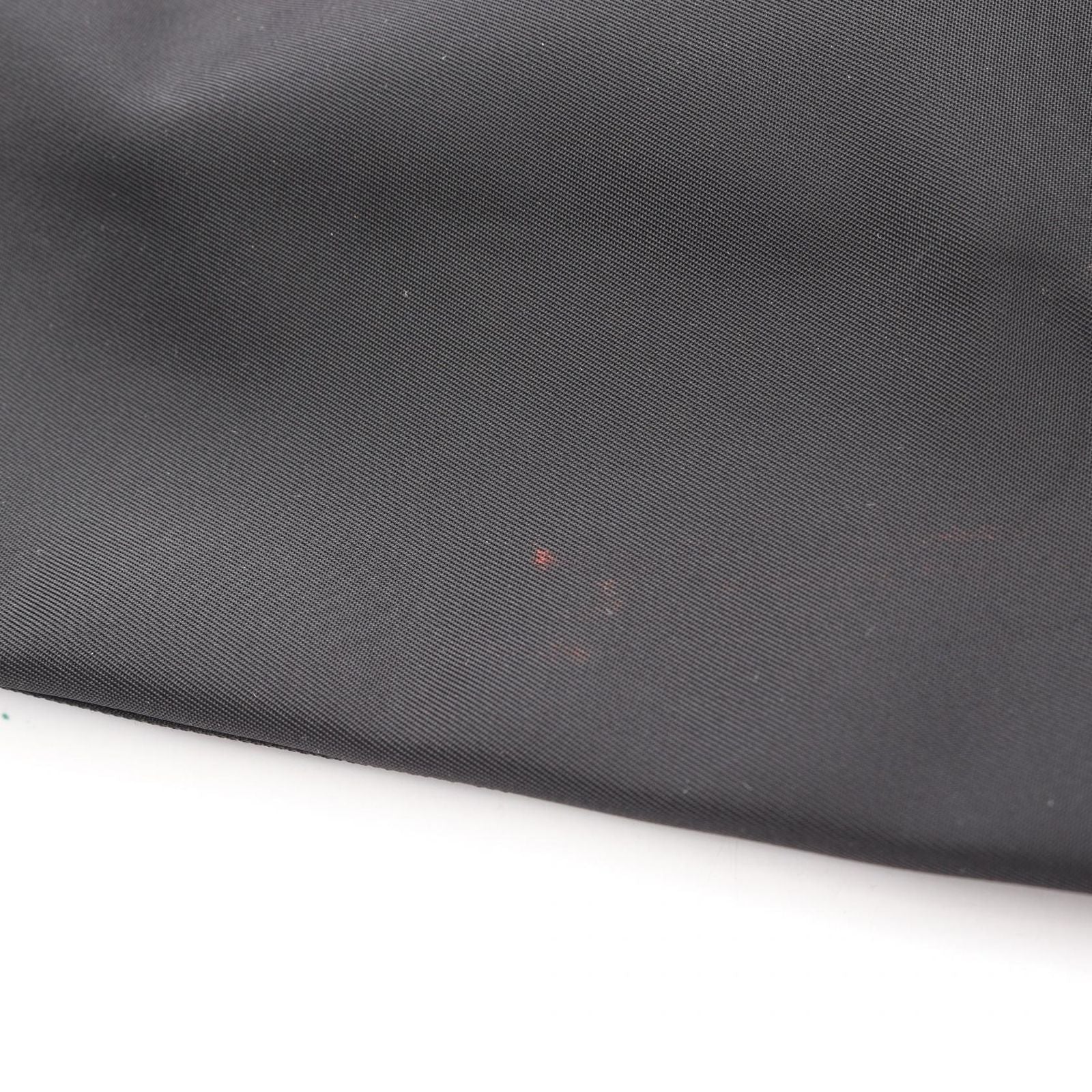 Prada Tote Triangle Logo Black Nylon Leather Shoulder — view 7