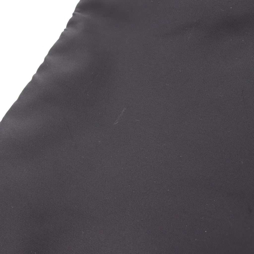 Prada Tote Triangle Logo Black Nylon Leather Shoulder — view 9