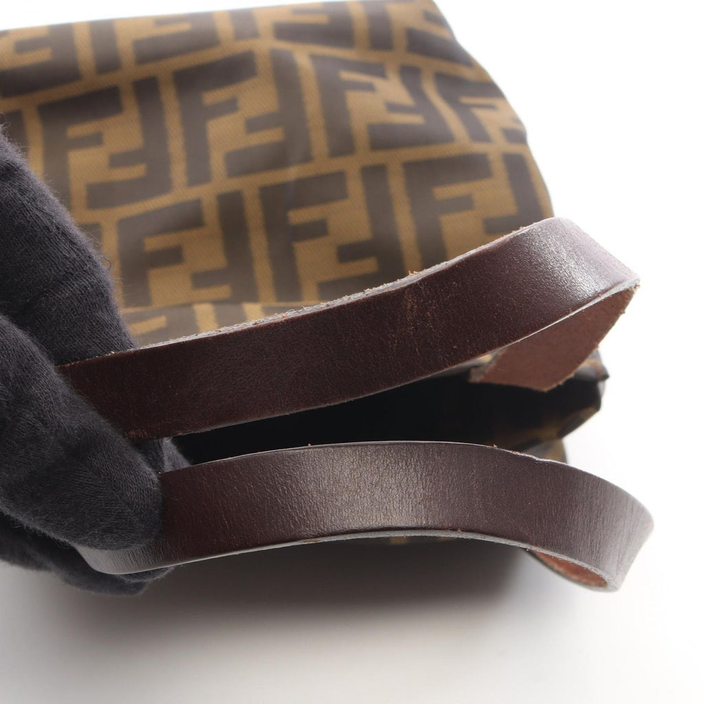 Fendi Handbag Zucca Mini Tote Brown Canvas Leather — view 7