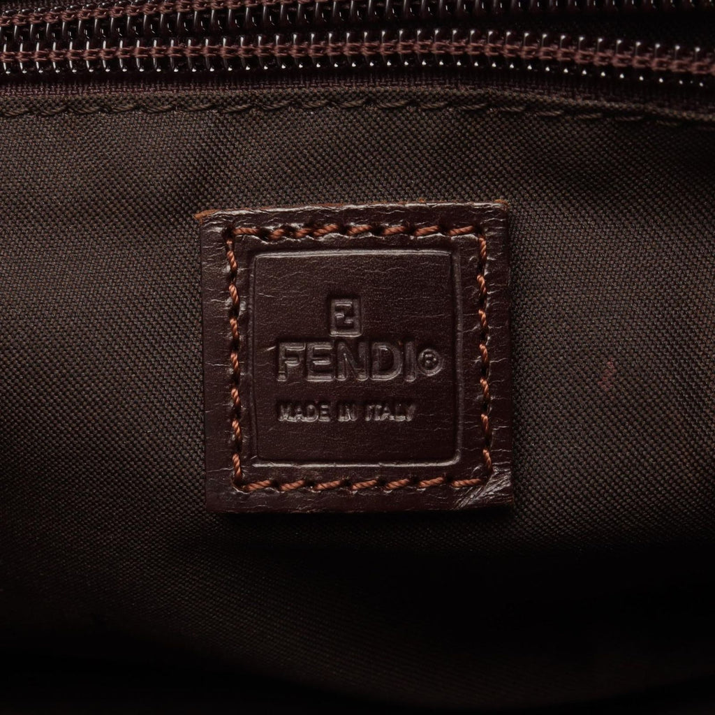 Fendi Handbag Zucca Mini Tote Brown Canvas Leather — view 4
