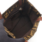 Fendi Handbag Zucca Mini Tote Brown Canvas Leather — view 3
