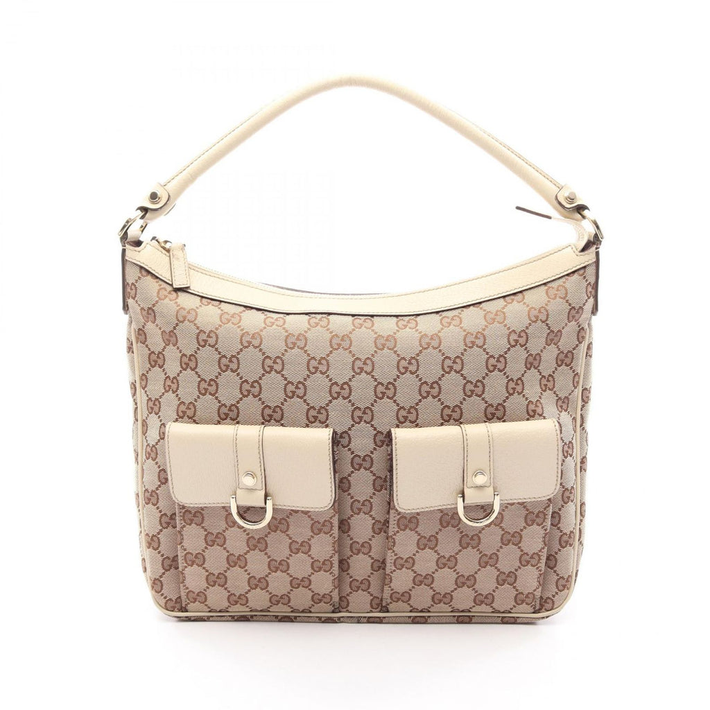 Gucci Shoulder Bag Abbey GG Canvas Beige Ivory