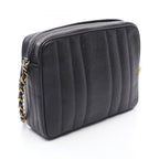 Chanel Shoulder Bag Mademoiselle Cocobol Black Calf Chain — view 2