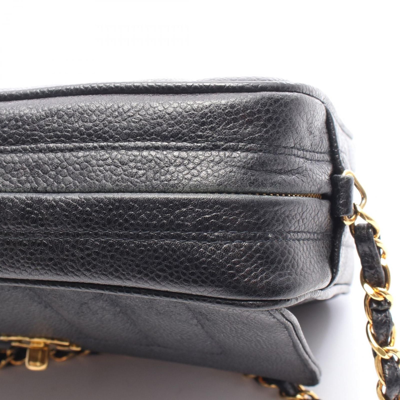 Chanel Shoulder Bag Mademoiselle Cocobol Black Calf Chain — view 9