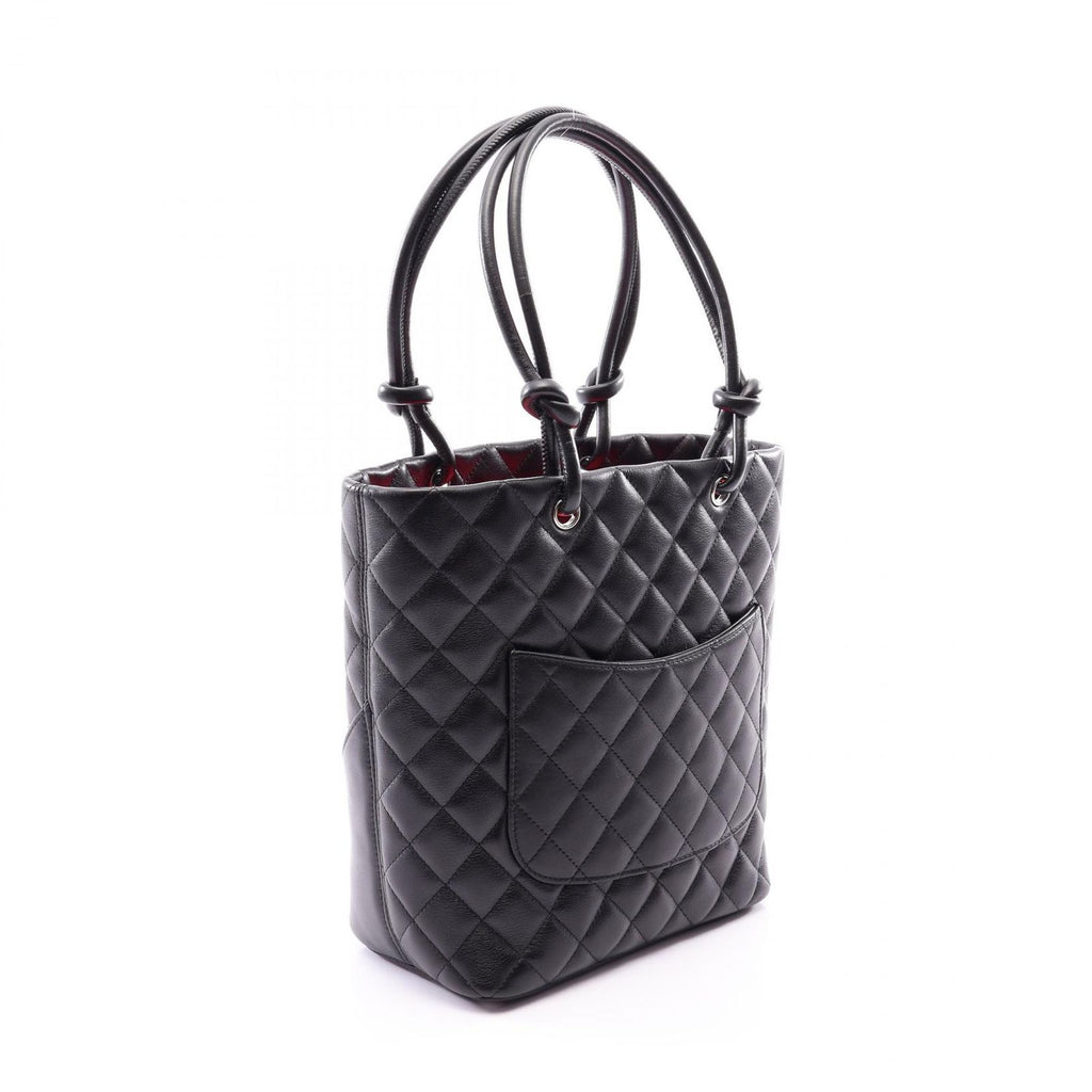 Chanel Tote Cambon Line Black Enamel Leather Patent — view 2