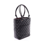 Chanel Tote Cambon Line Black Enamel Leather Patent — view 2