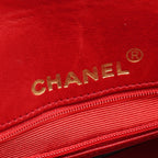 Chanel Shoulder Bag Mini Quilted Red Lambskin Chain — view 4