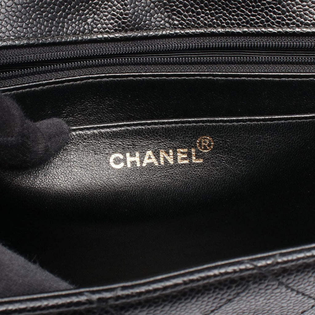Chanel Shoulder Bag Deca Quilted 30 Single Flap Black Calf Chain — view 4