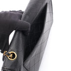 Chanel Shoulder Bag Deca Quilted 30 Single Flap Black Calf Chain — view 6