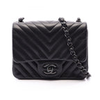 Chanel Shoulder Bag Chain Black Lambskin