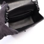 Chanel Shoulder Bag Chain Black Lambskin — view 3