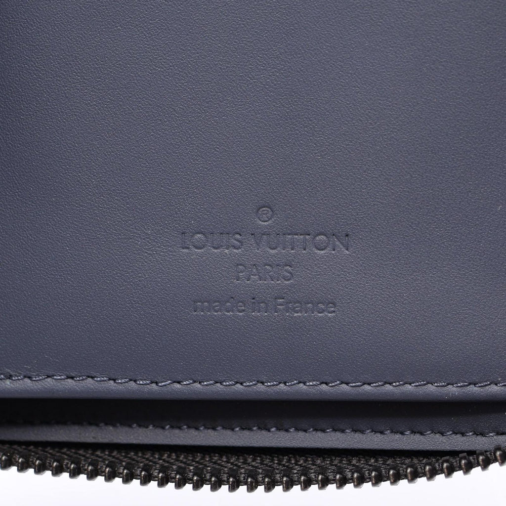 Louis Vuitton Round Wallet Zippy Vertical Navy Leather — view 4
