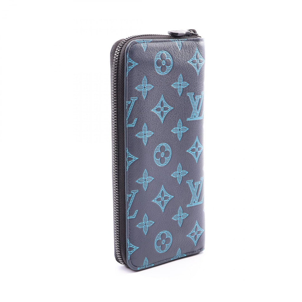 Louis Vuitton Round Wallet Zippy Vertical Navy Leather — view 2