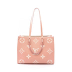 Louis Vuitton Tote On The Go Rose Trianon Cream Leather