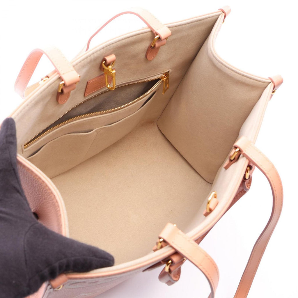 Louis Vuitton Tote On The Go Rose Trianon Cream Leather — view 3