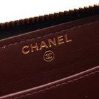 Chanel Round Wallet Classic Long Zip Quilted Black Caviar Leather — view 4