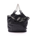 Chanel Handbag CC Logo 2-Way Black Lambskin