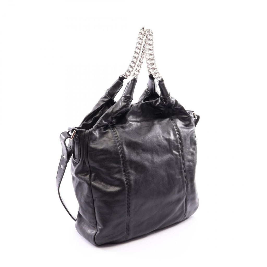 Chanel Handbag CC Logo 2-Way Black Lambskin — view 2