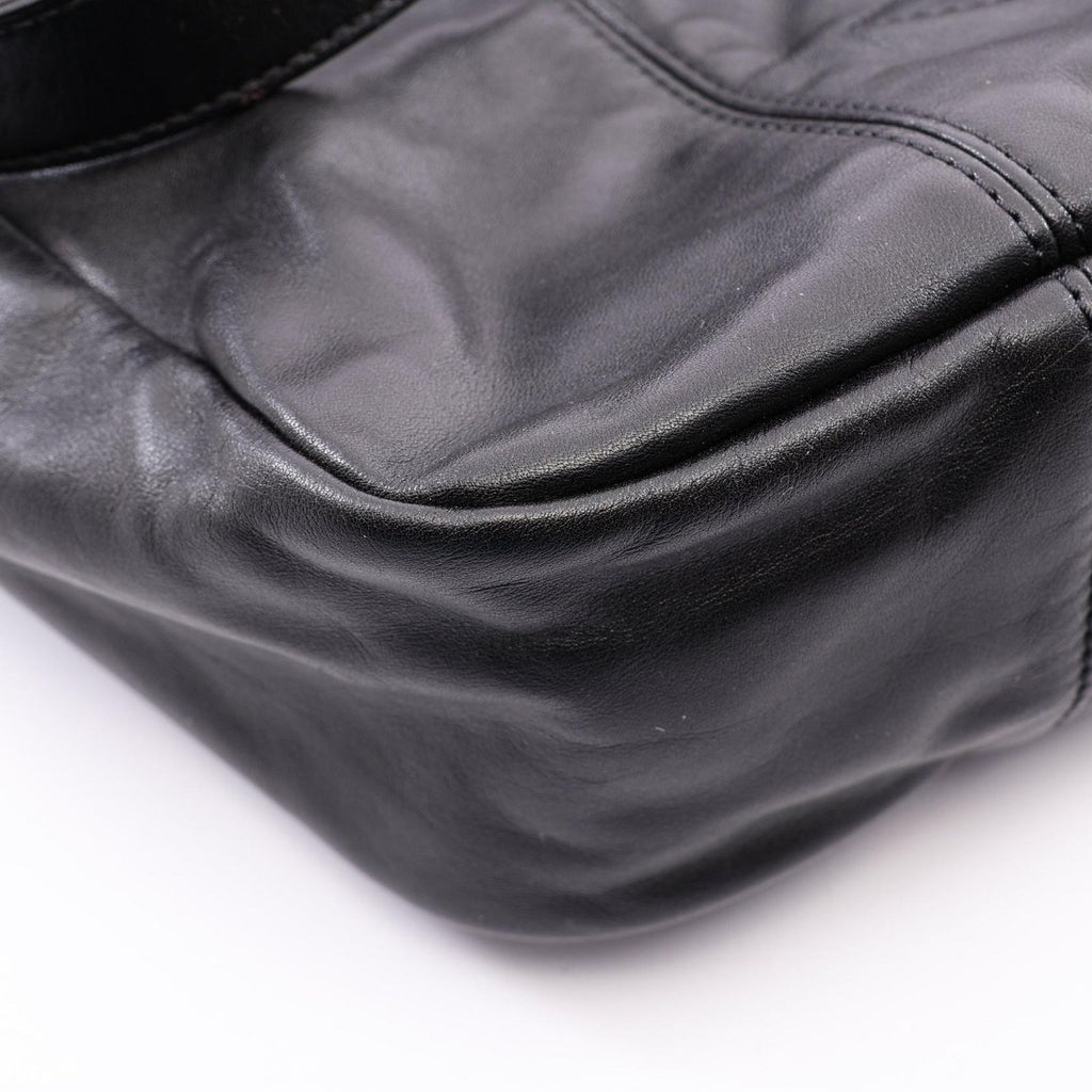 Chanel Handbag CC Logo 2-Way Black Lambskin — view 6