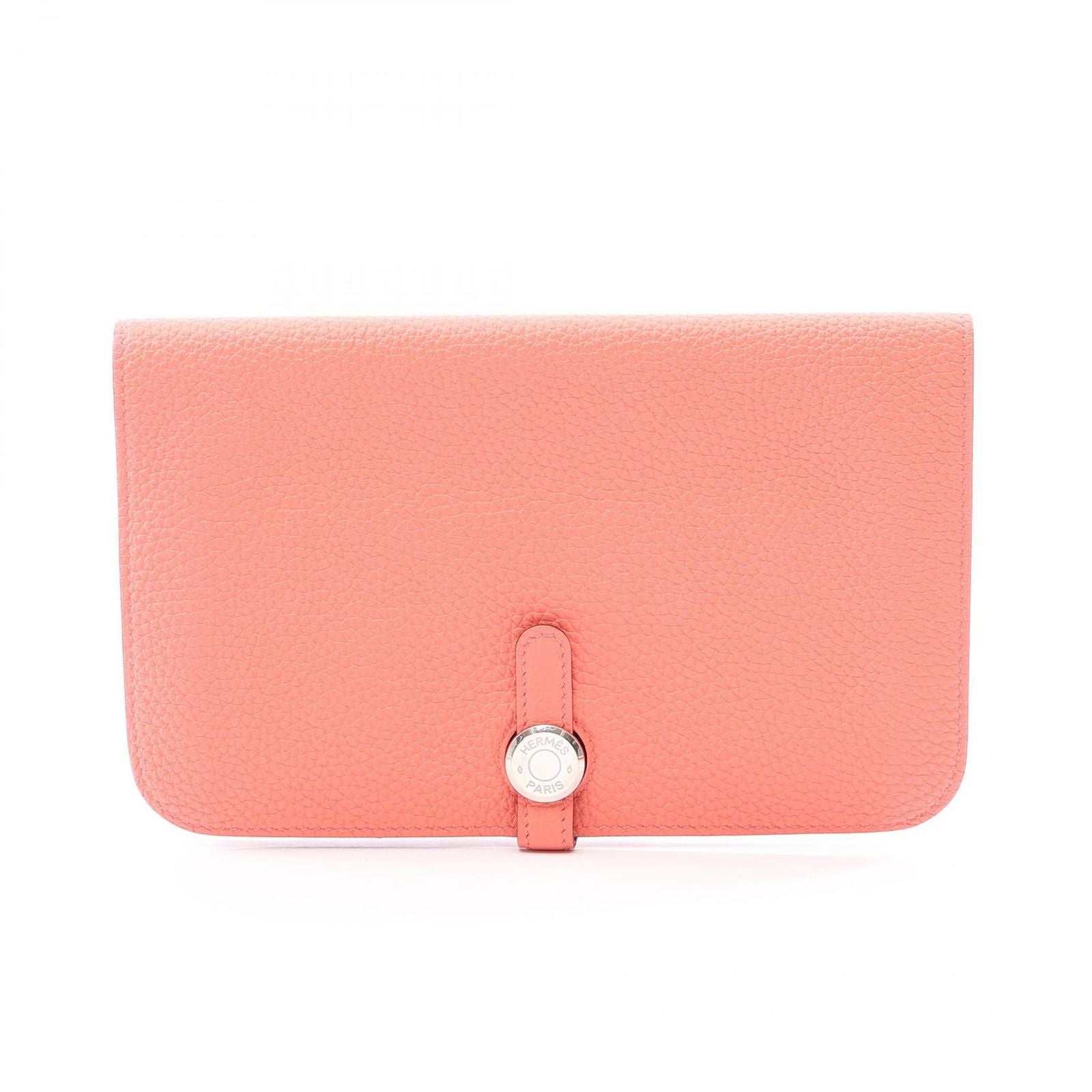 Hermes Bifold Wallet Dogon GM Rose Candy Leather