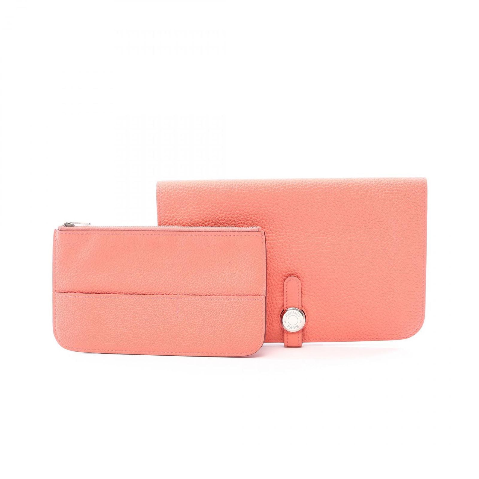 Hermes Bifold Wallet Dogon GM Rose Candy Leather — view 6