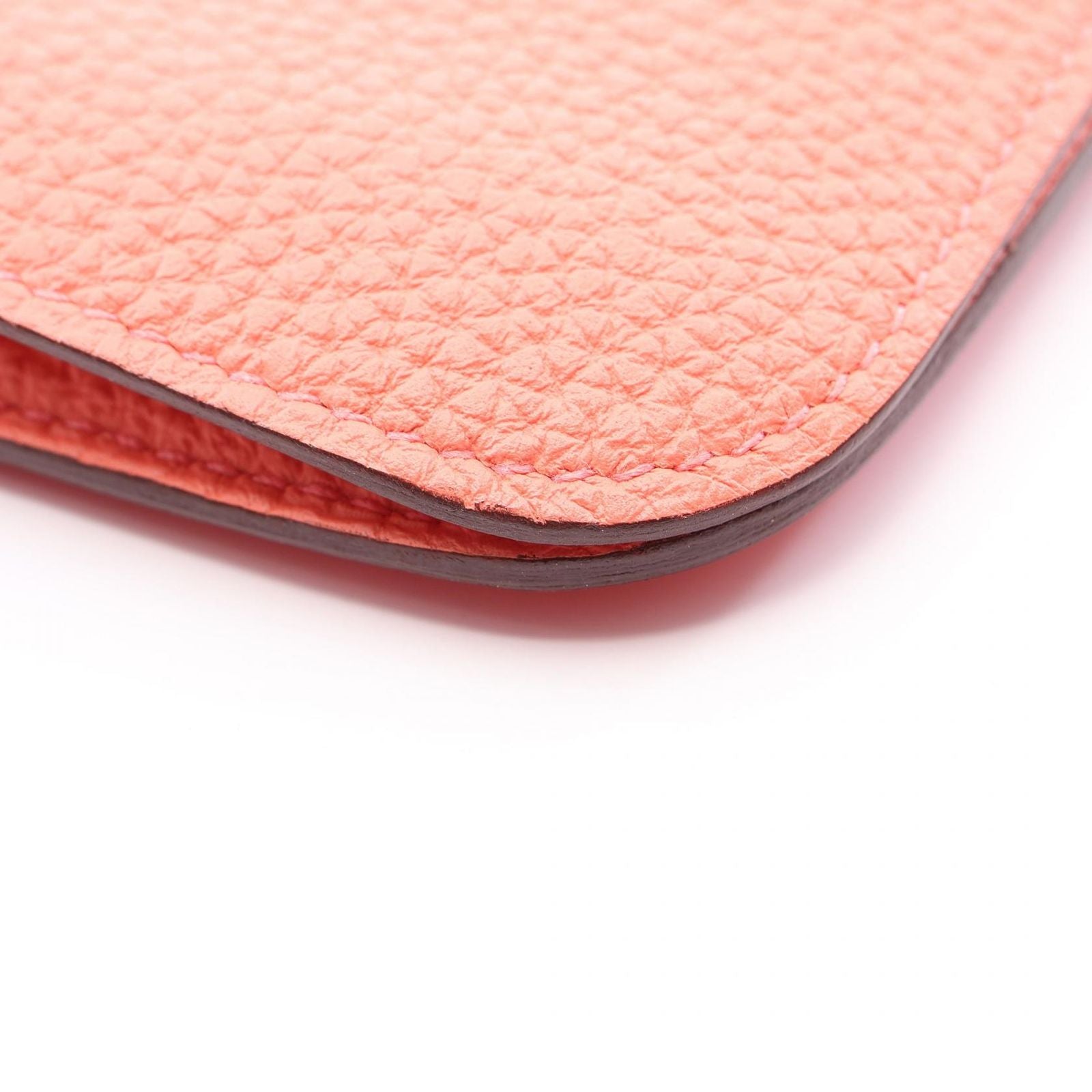Hermes Bifold Wallet Dogon GM Rose Candy Leather — view 9