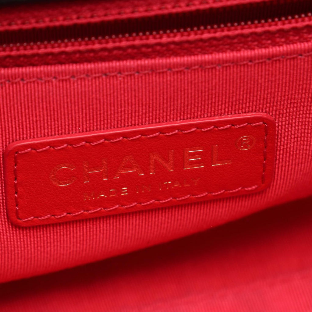 Chanel Shoulder Bag Quilted Logo Black Lambskin Chain — view 4