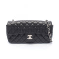 Chanel Shoulder Bag Quilted East Waist Black Lambskin Chain