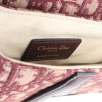 Dior Handbag Saddle Oblique Bordeaux Canvas Leather Bag Mini — view 4