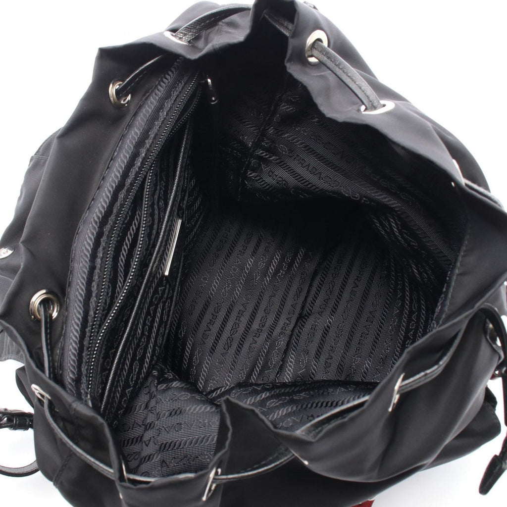 Prada Backpack New Vela Studs Black Nylon Leather — view 3