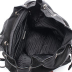 Prada Backpack New Vela Studs Black Nylon Leather — view 3