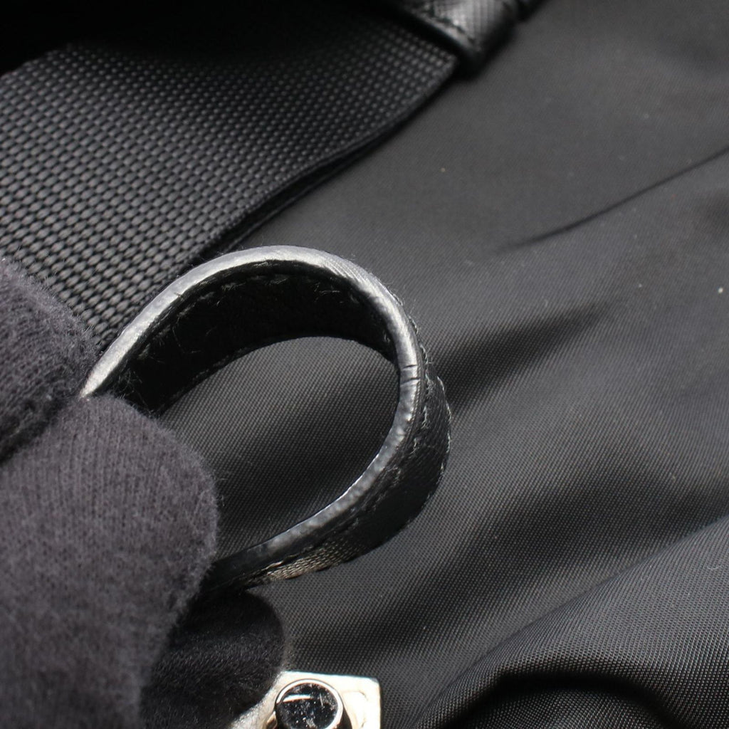 Prada Backpack New Vela Studs Black Nylon Leather — view 7