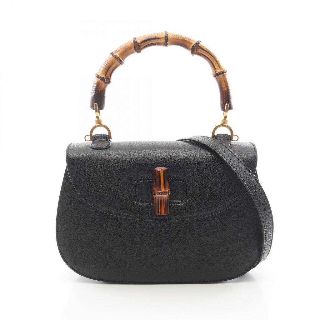 Gucci Handbag Bamboo 2-Way 000 Black Leather