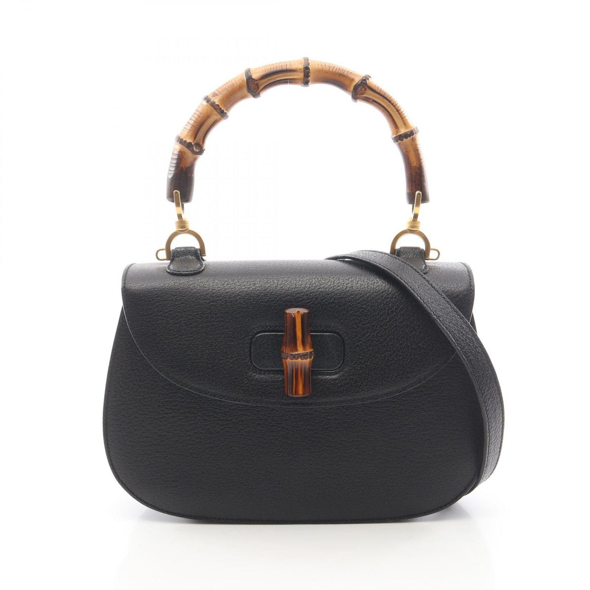 Gucci Handbag Bamboo 2-Way 000 Black Leather