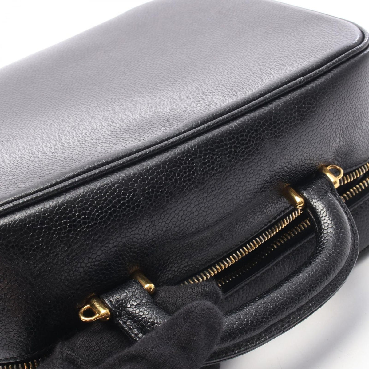 Chanel Handbag CC Logo 2-Way Black Calf CC Vanity — view 8