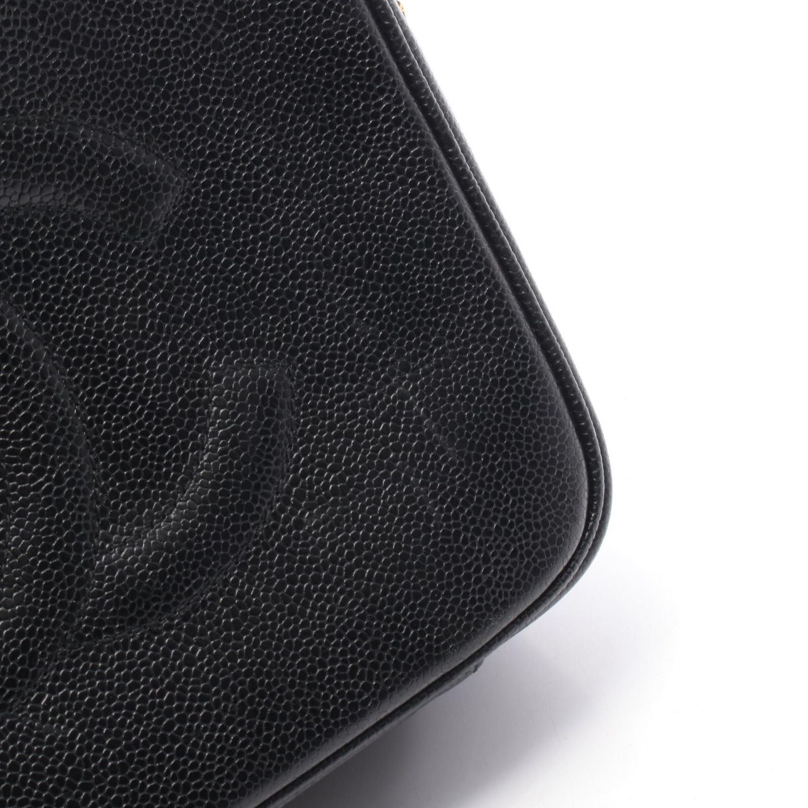 Chanel Handbag CC Logo 2-Way Black Calf CC Vanity — view 9