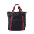 Gucci Tote GG Canvas Sherry Line Black