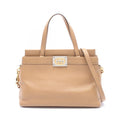 Gucci Handbag Interlocking 2-Way Beige Leather Shoulder