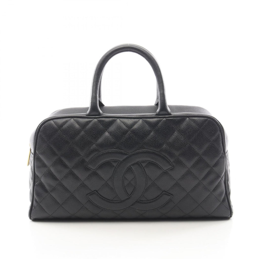 Chanel Handbag Quilted Black Caviar Leather